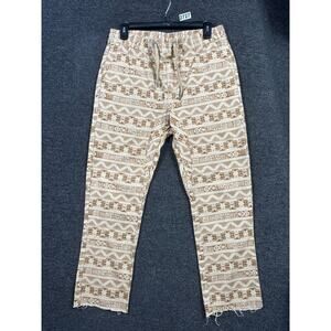 Southpole Pants Boys Size L (14-16) Beige Aztec Joggers Streetwear Drawstring